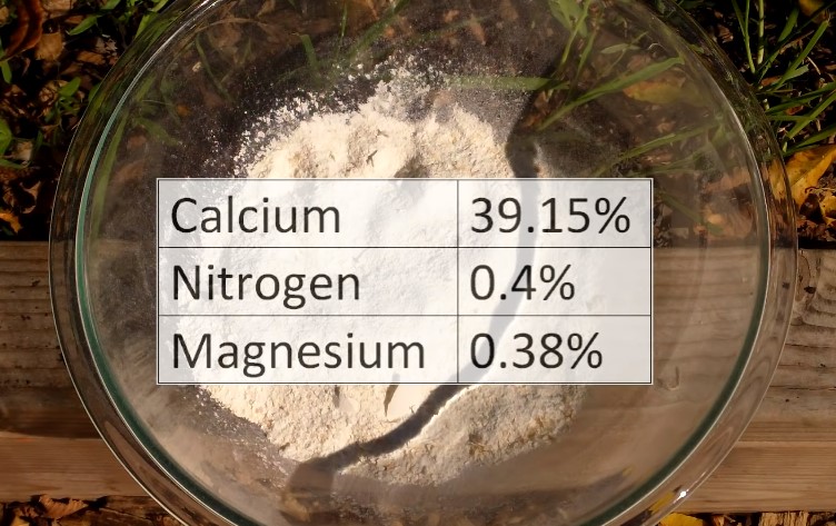 Calcium ratio in Eggshells